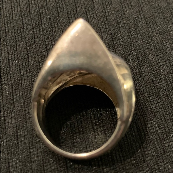 Vintage Sterling Silver Boho style chunky ring - stamped M and 925. Size 7 - Picture 7 of 9